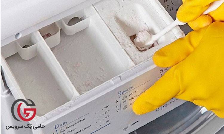 علت باقی ماندن پودر در ماشین لباسشویی